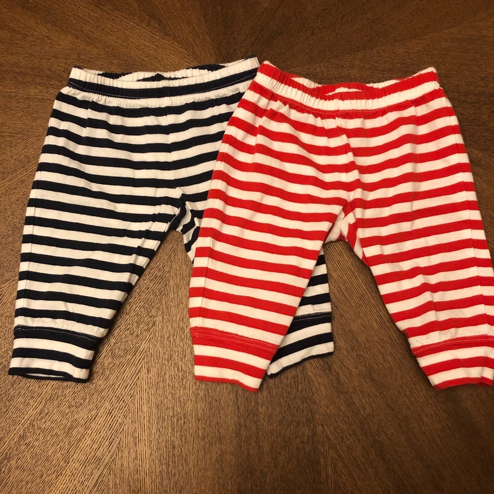 2 pair of striped baby pants from Primary